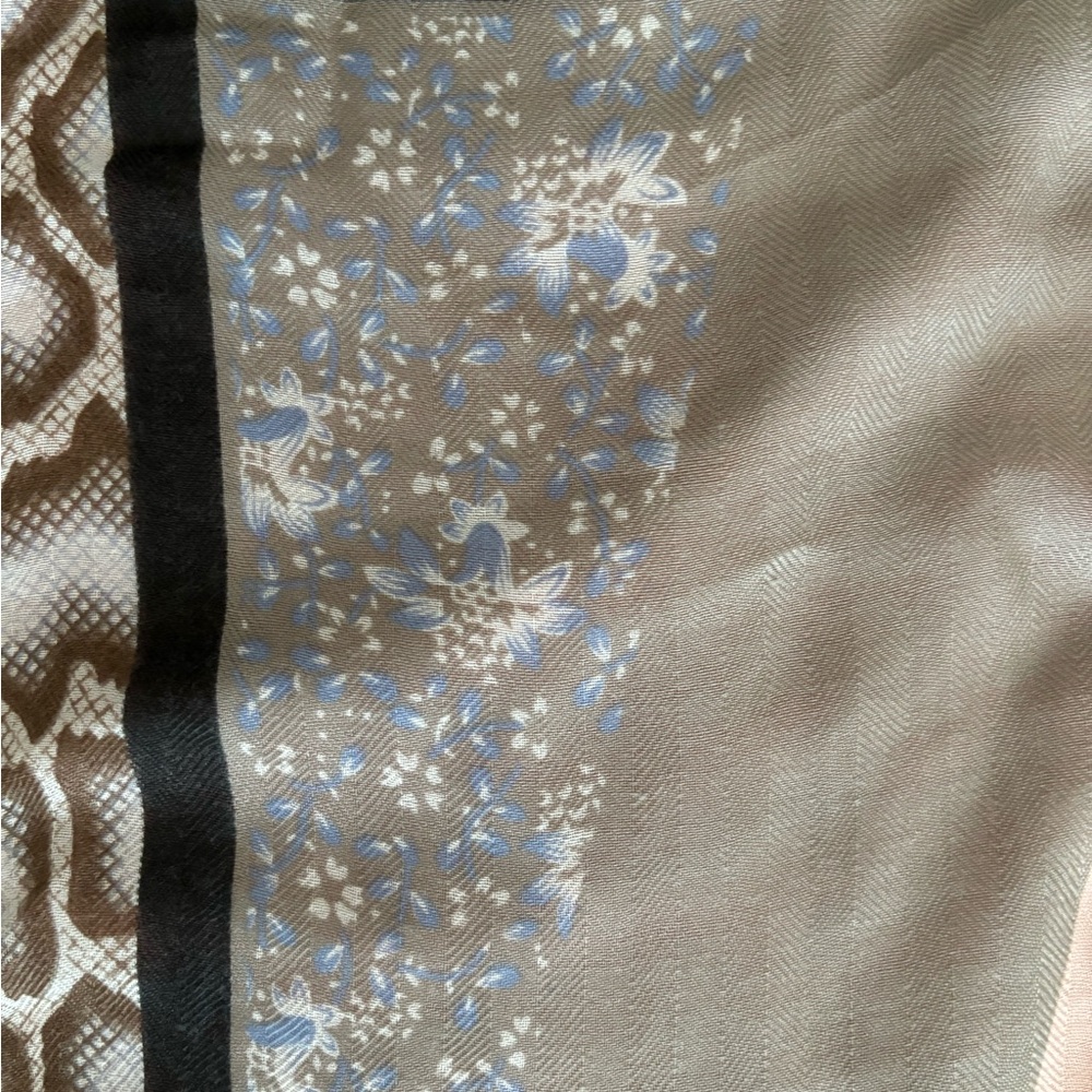 Large Patchwork Print Square Scarf / Wrap - image 6